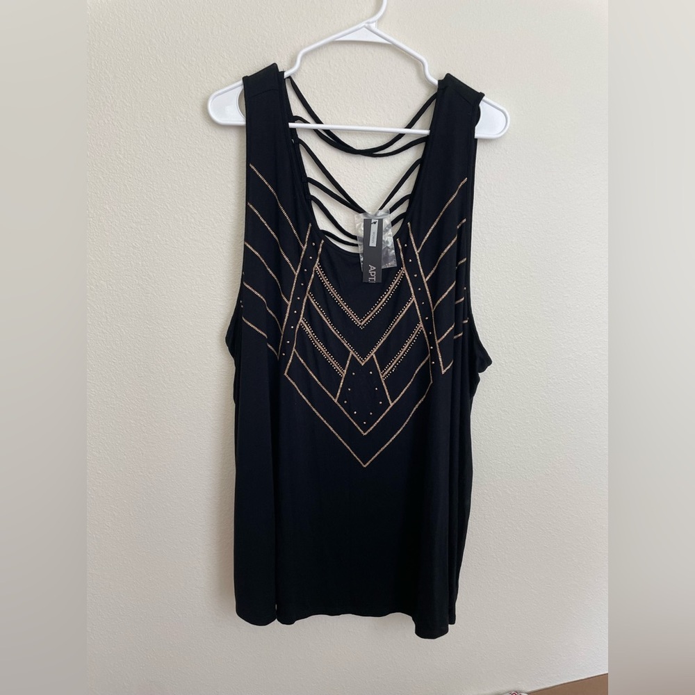 Apt9 Black Tank Top